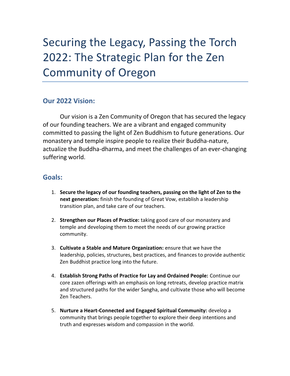 ZCO 2022 Strategic Plan