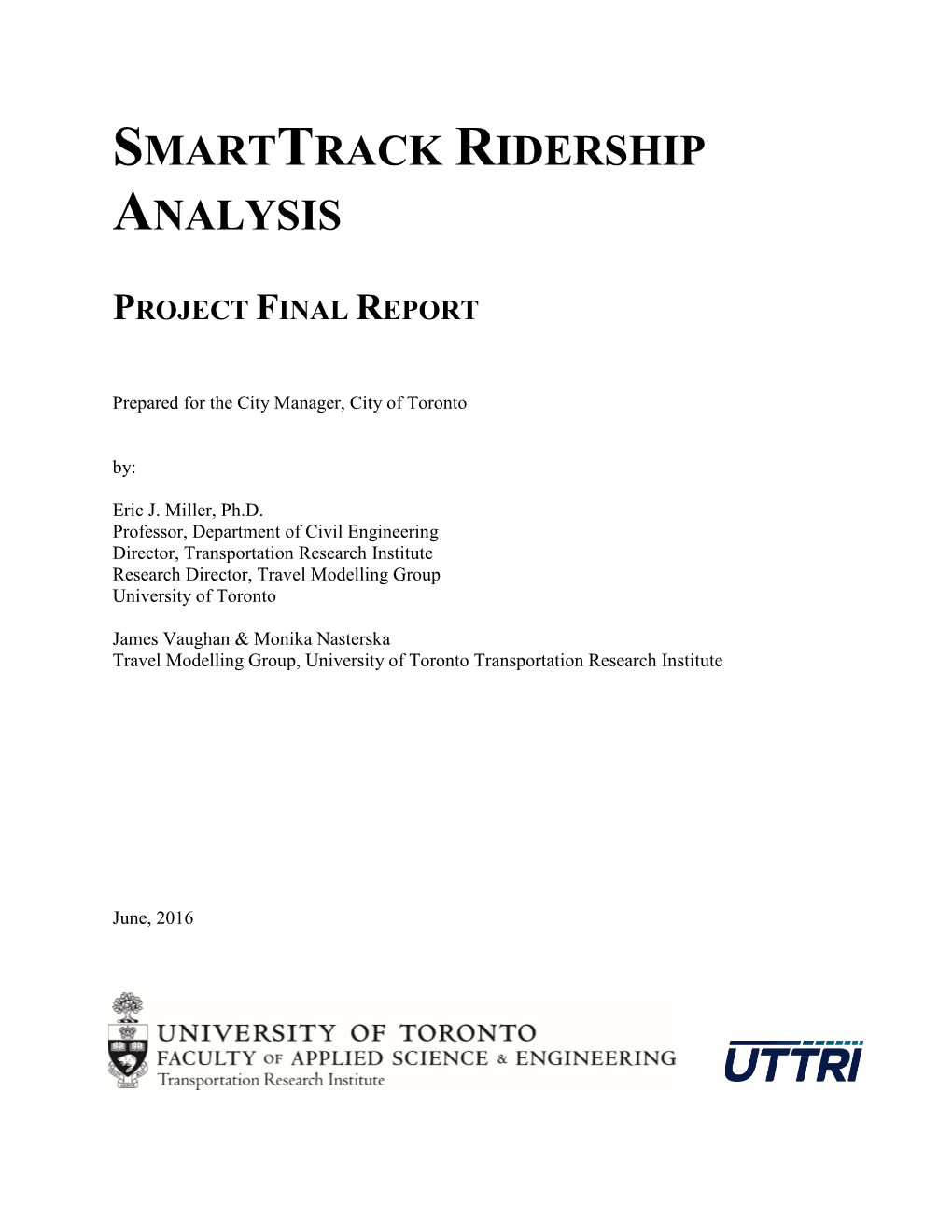 Smarttrack Ridership Analysis