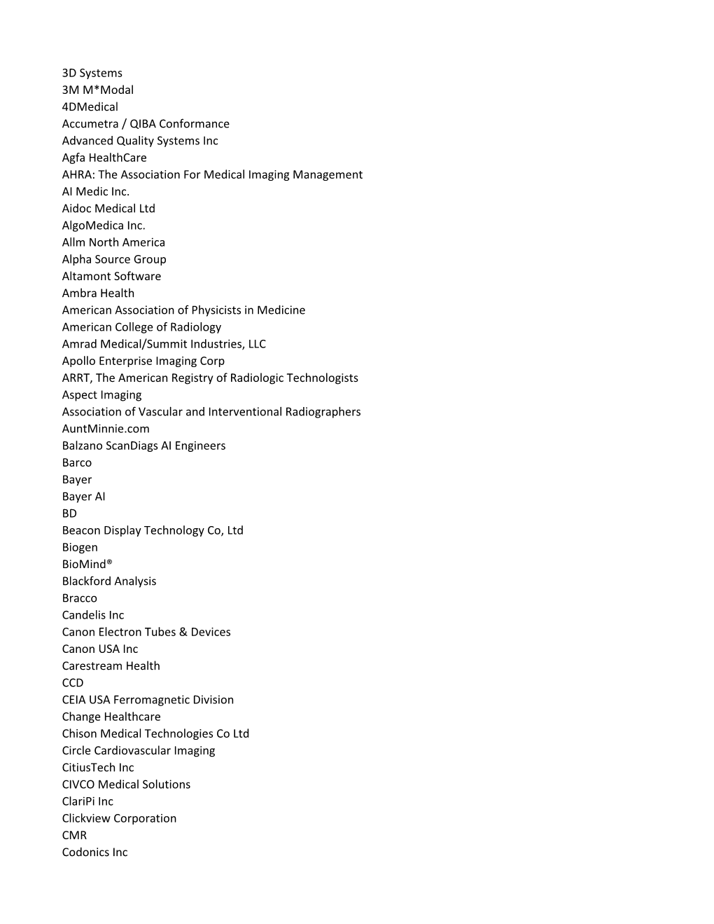 3D Systems 3M M*Modal 4Dmedical Accumetra / QIBA Conformance