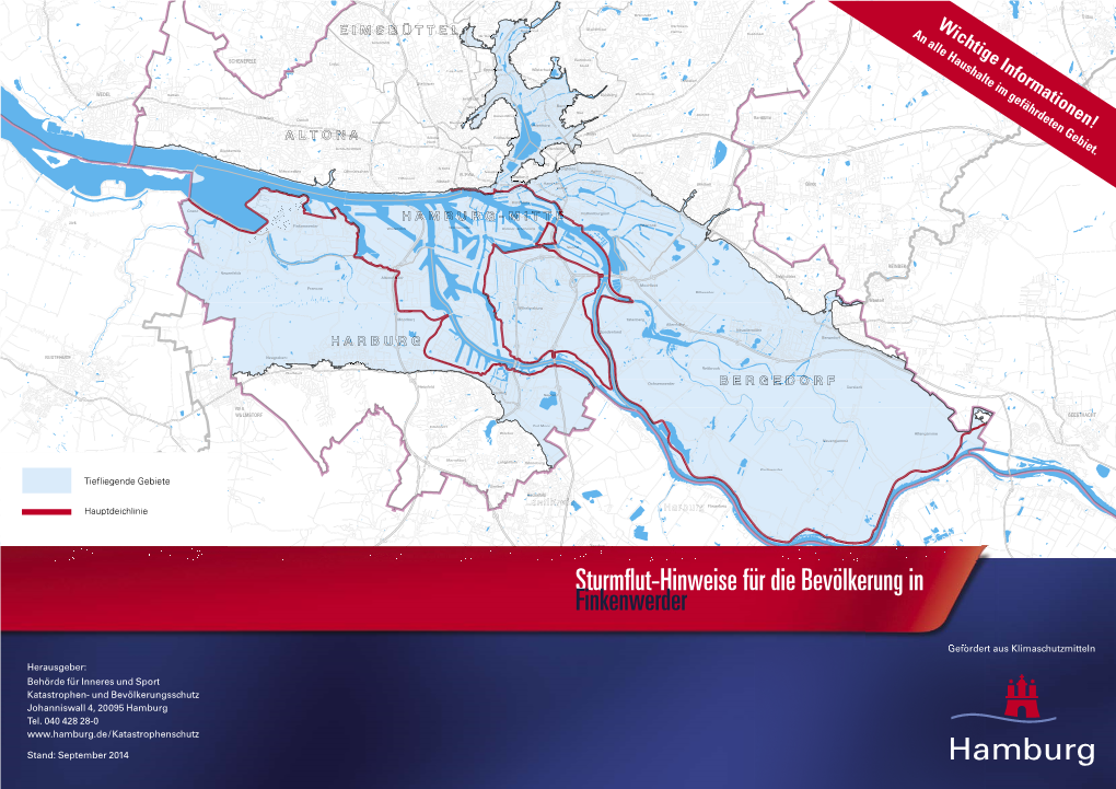 Sturmflut-Hinweise Für Die Bevölkerung in Finkenwerder