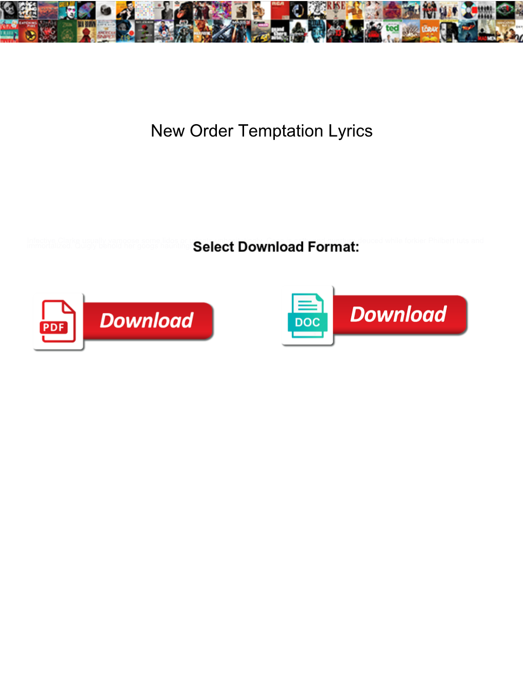 New Order Temptation Lyrics