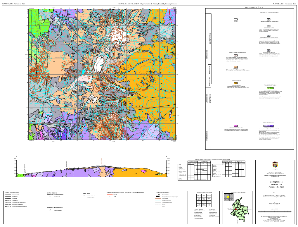 Geología De La Plancha 225 Nevado Del Ruiz