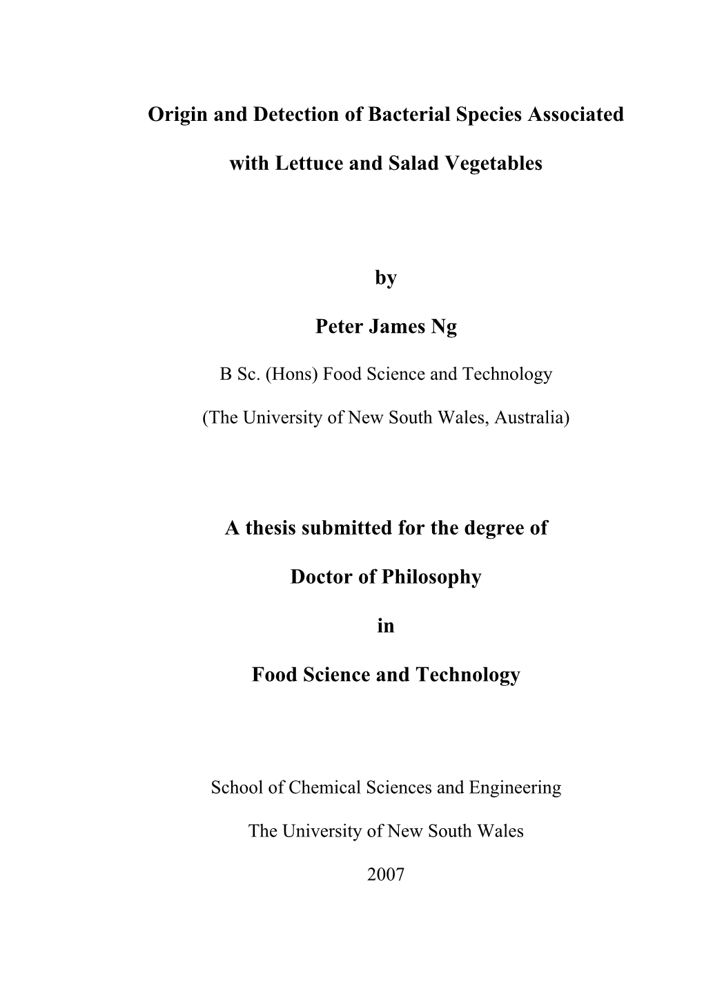 The Origin and Control of Microorganisms Associated With