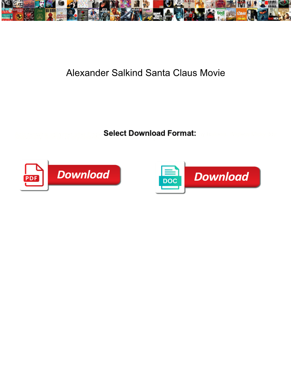 Alexander Salkind Santa Claus Movie