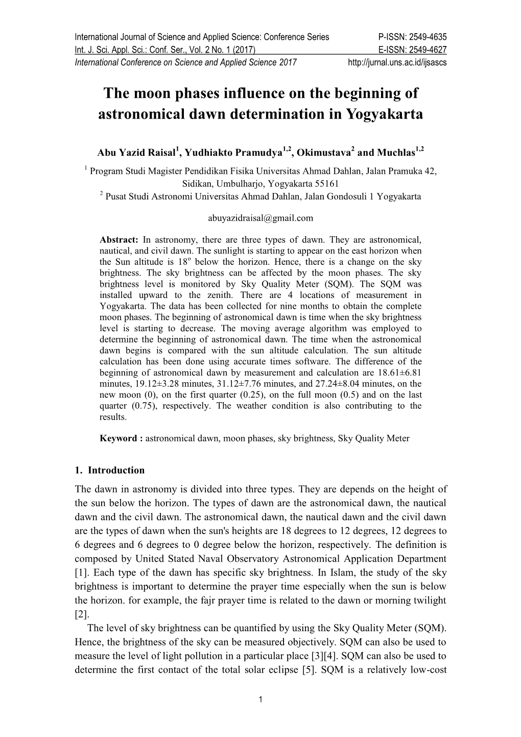 Open Access Proceedings Journal of Physics: Conference Series