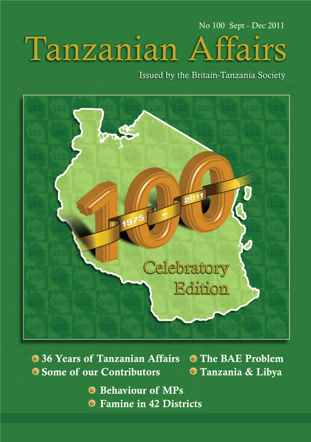 Tanzanian Affairs Issued by the Britain-Tanzania Society