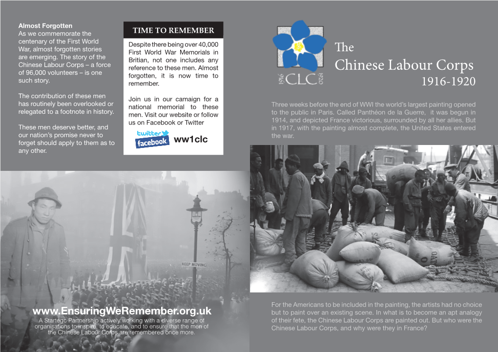 Chinese Labour Corps – a Force Reference to These Men