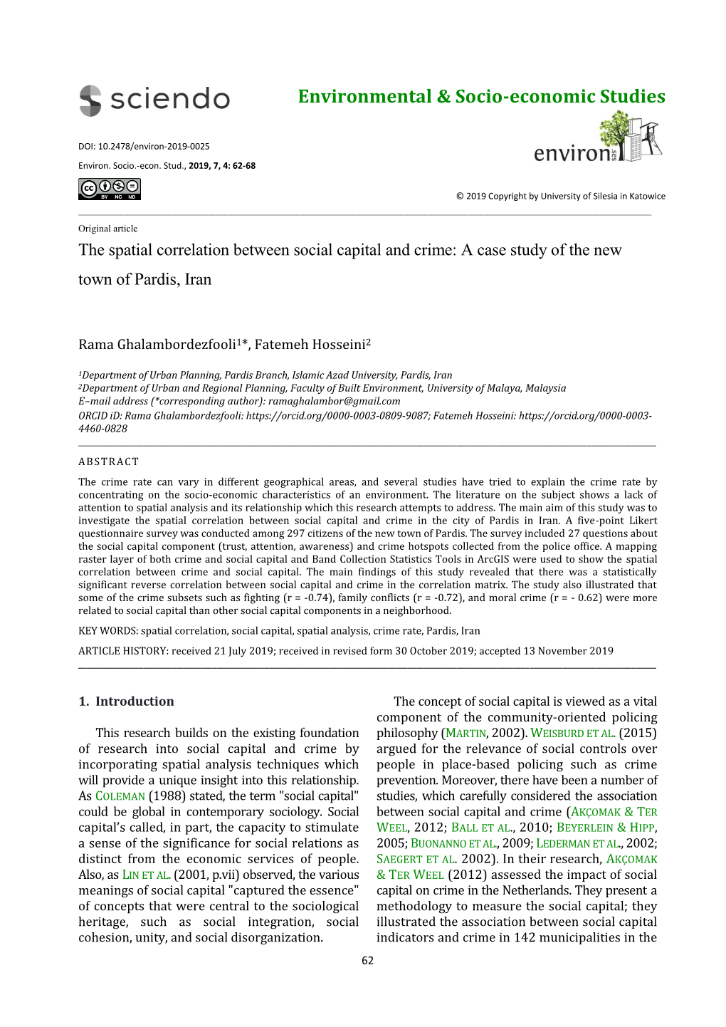 Environmental & Socio-Economic Studies