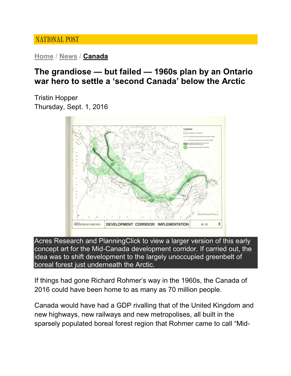 Second Canada’ Below the Arctic