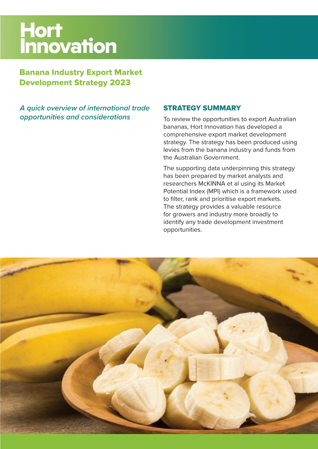 Banana Industry Export Market Development Strategy 2023