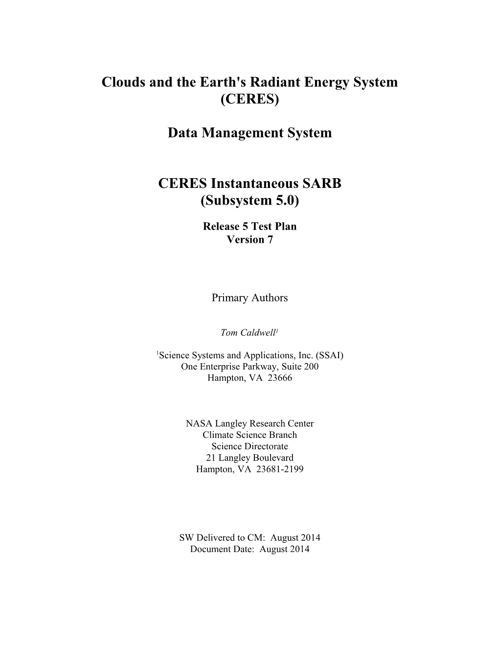 Clouds and the Earth's Radiant Energy System s1