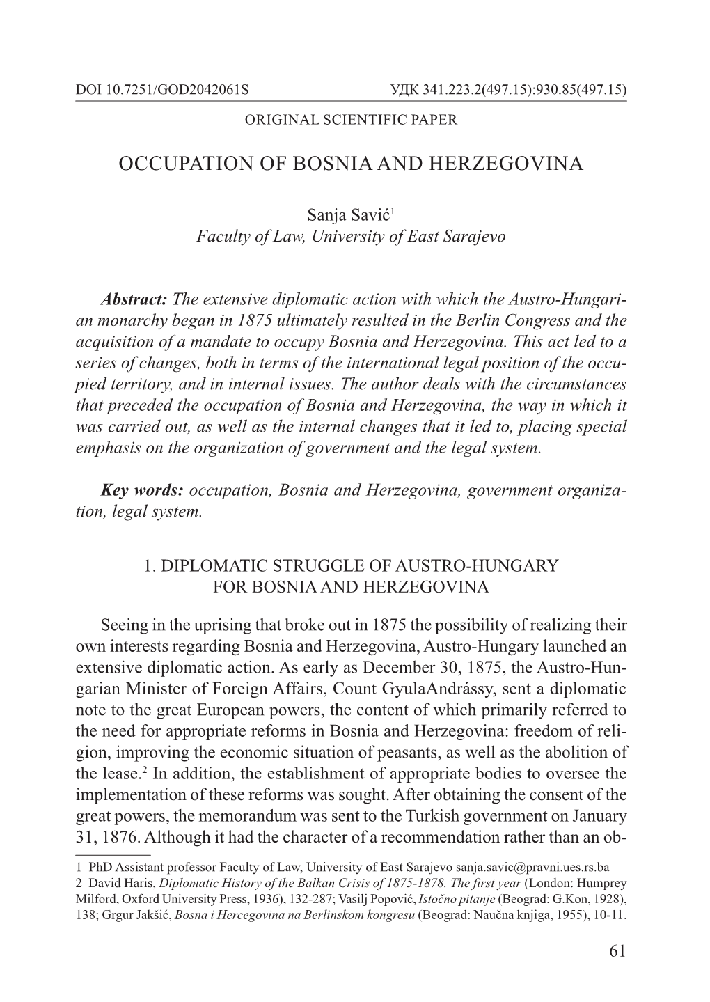 Occupation of Bosnia and Herzegovina