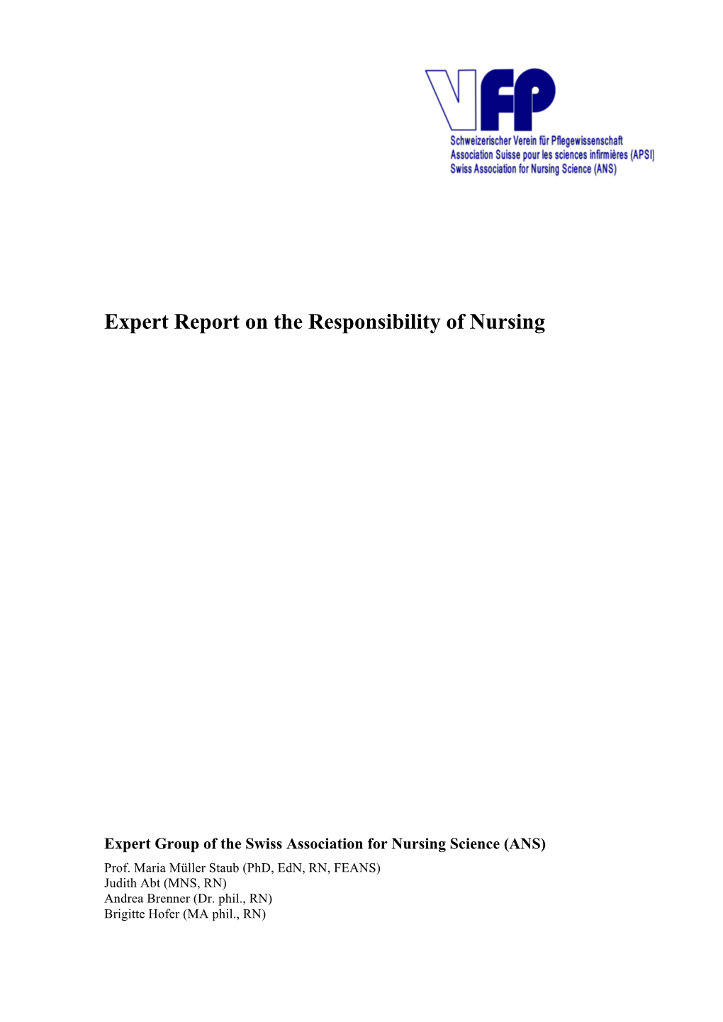 Expert Paper Nurses Responsibility