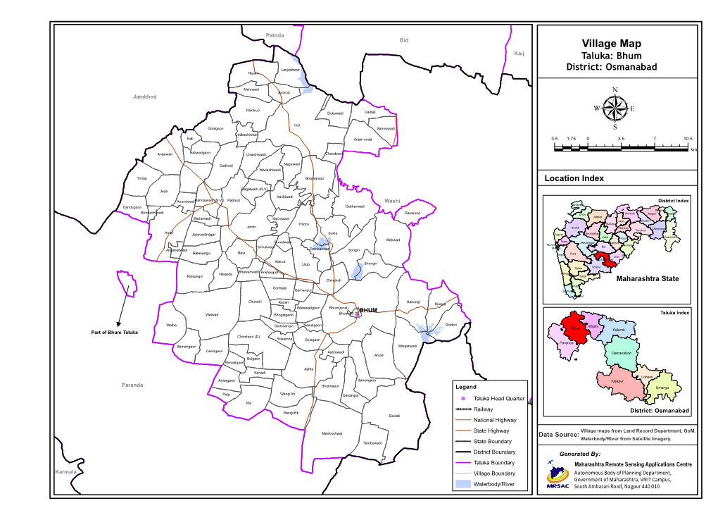 Taluka: Bhum District: Osmanabad