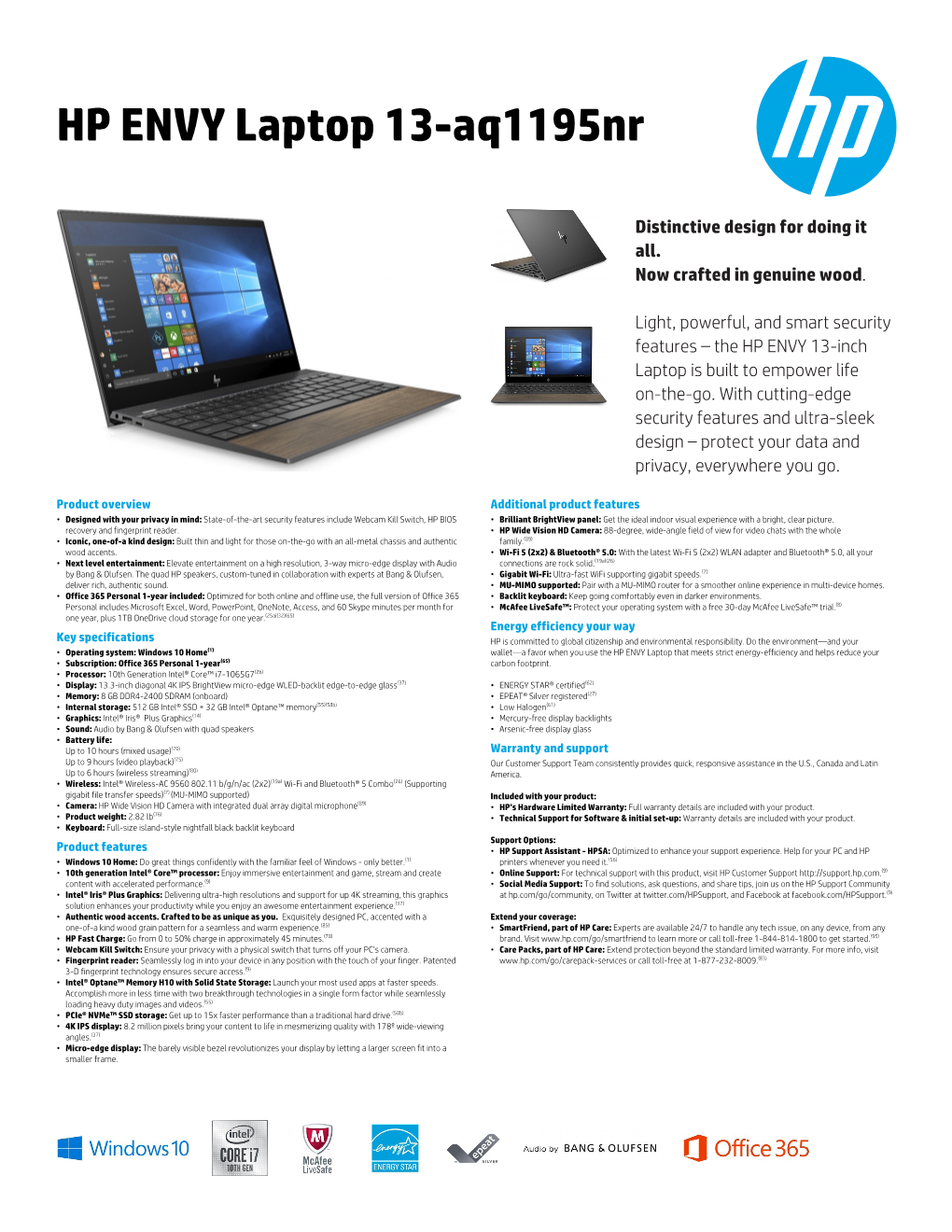 HP ENVY Laptop 13-Aq1195nr