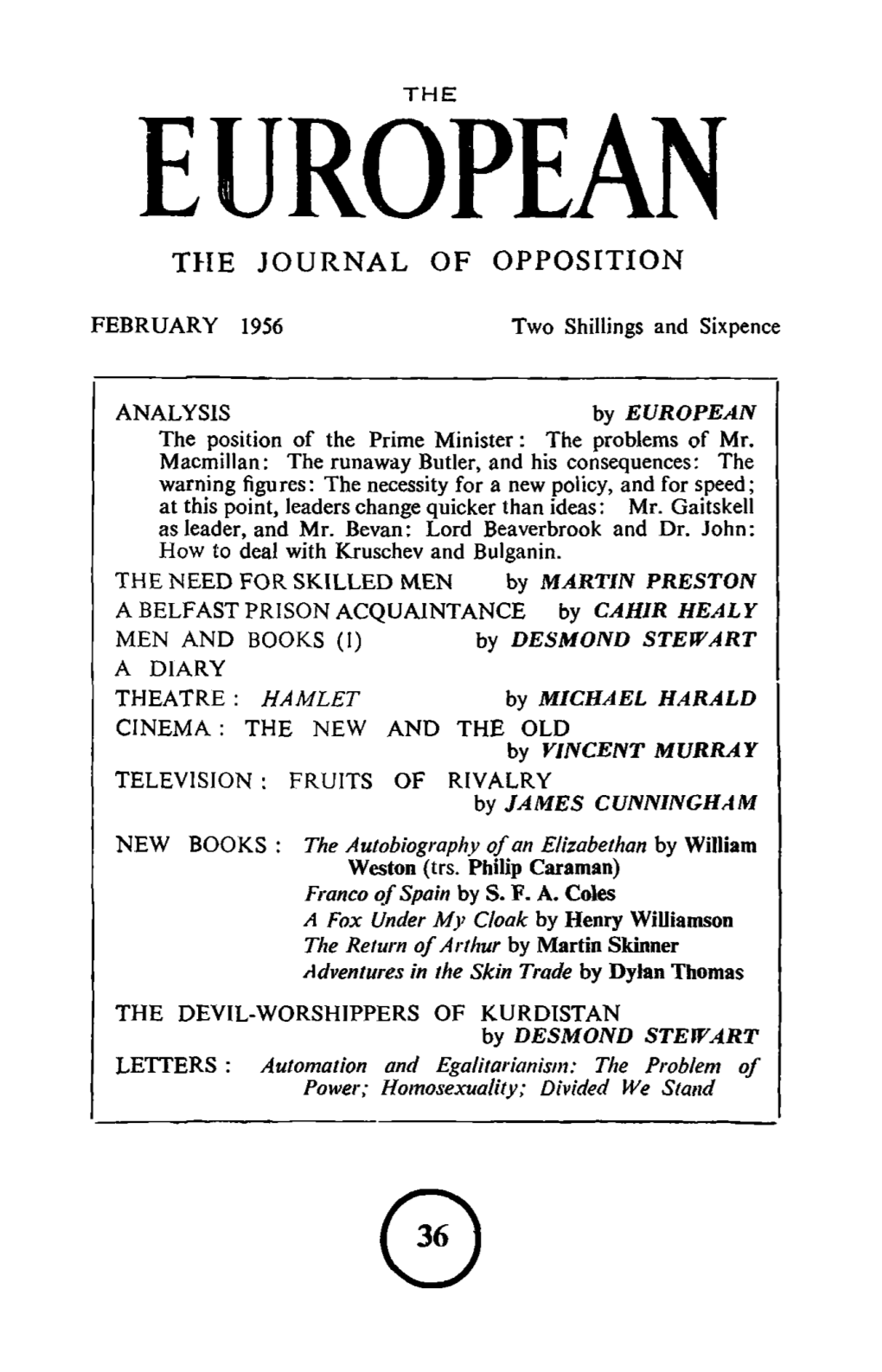 The European the Journal of Opposition