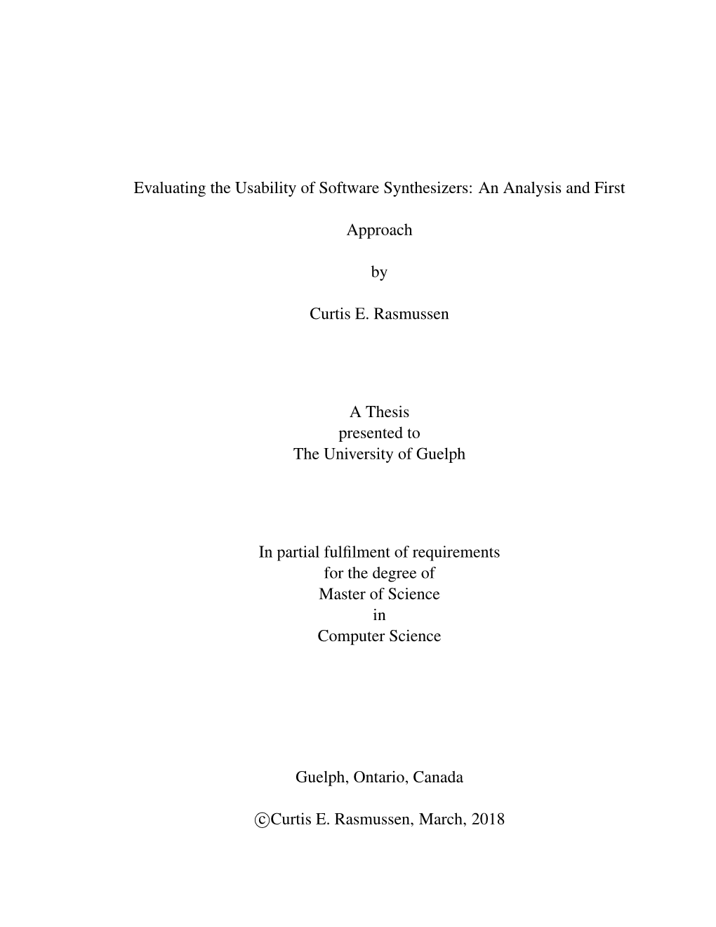 Evaluating the Usability of Software Synthesizers: an Analysis and First