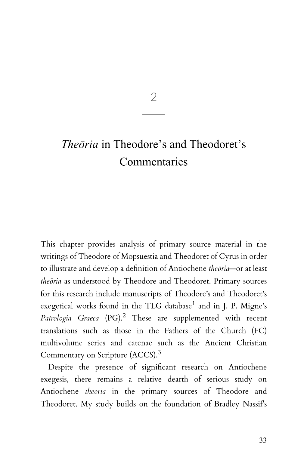 In the Writings of Theodore of Mopsuestia and Theodoret of Cyrus