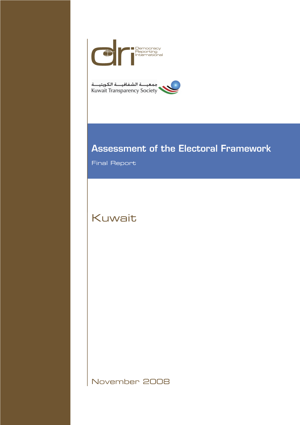 Assessment of the Electoral Framework KUWAIT