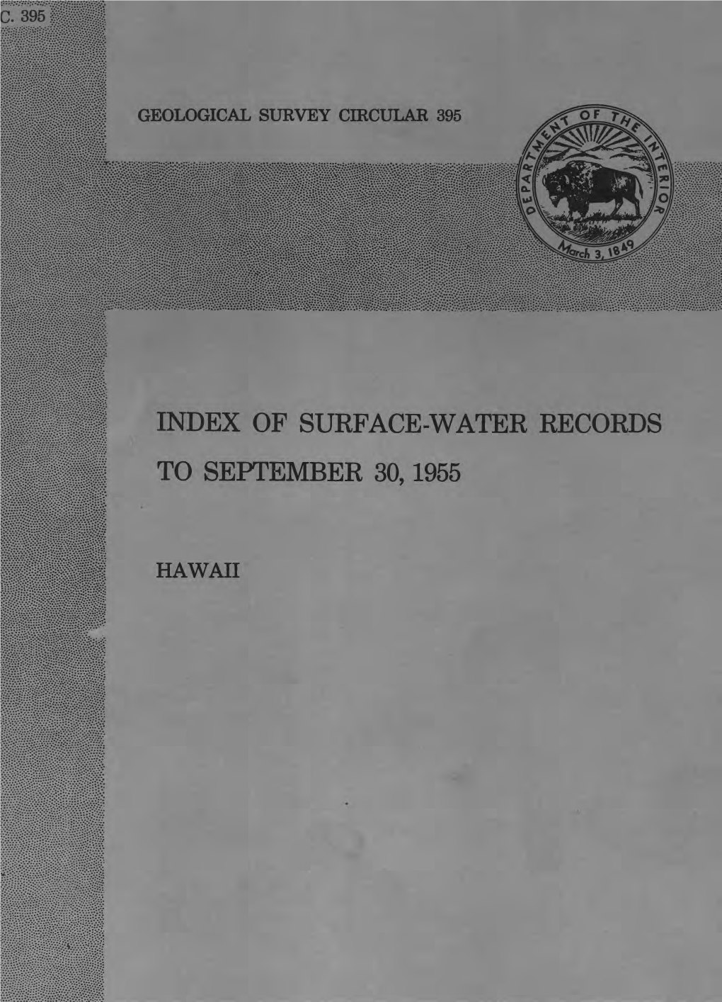 Index of Surface-Water Records to September 30,1955