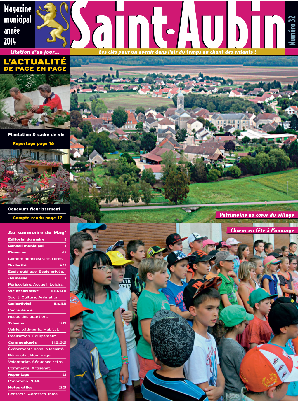 Magazine Municipal Année 2014 Numéro 32 Numéro Citation D’Un Jour