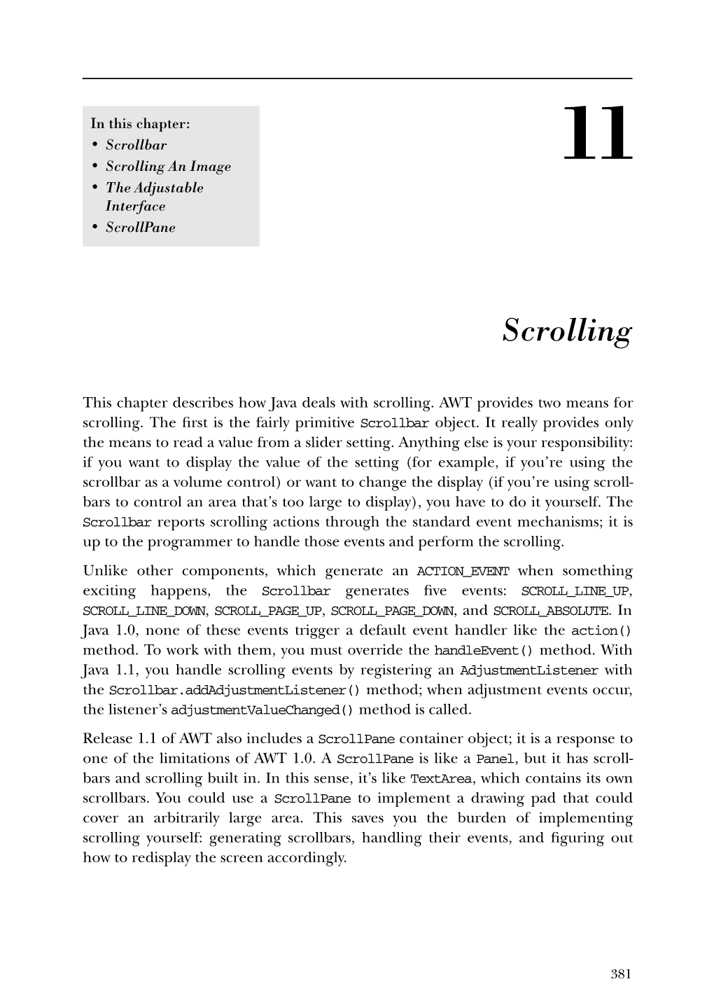 Chapter 11: Scrolling