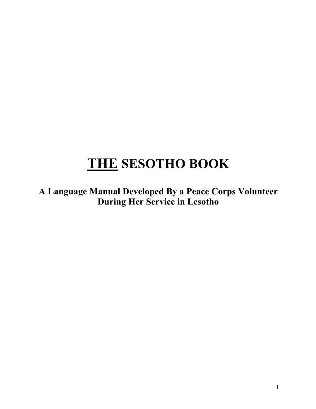 Sesotho Book