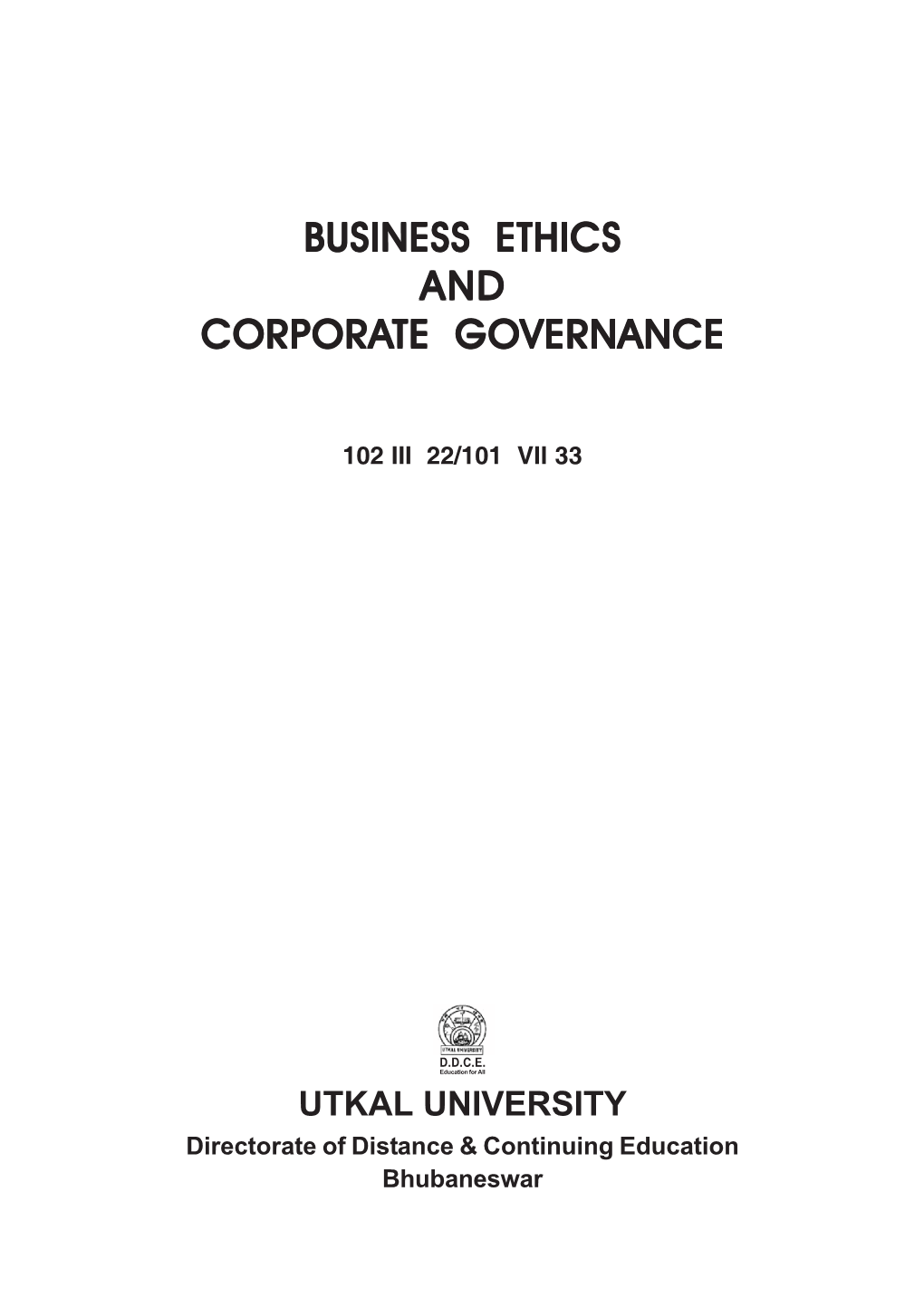 Business Ethics and Corporate Governance