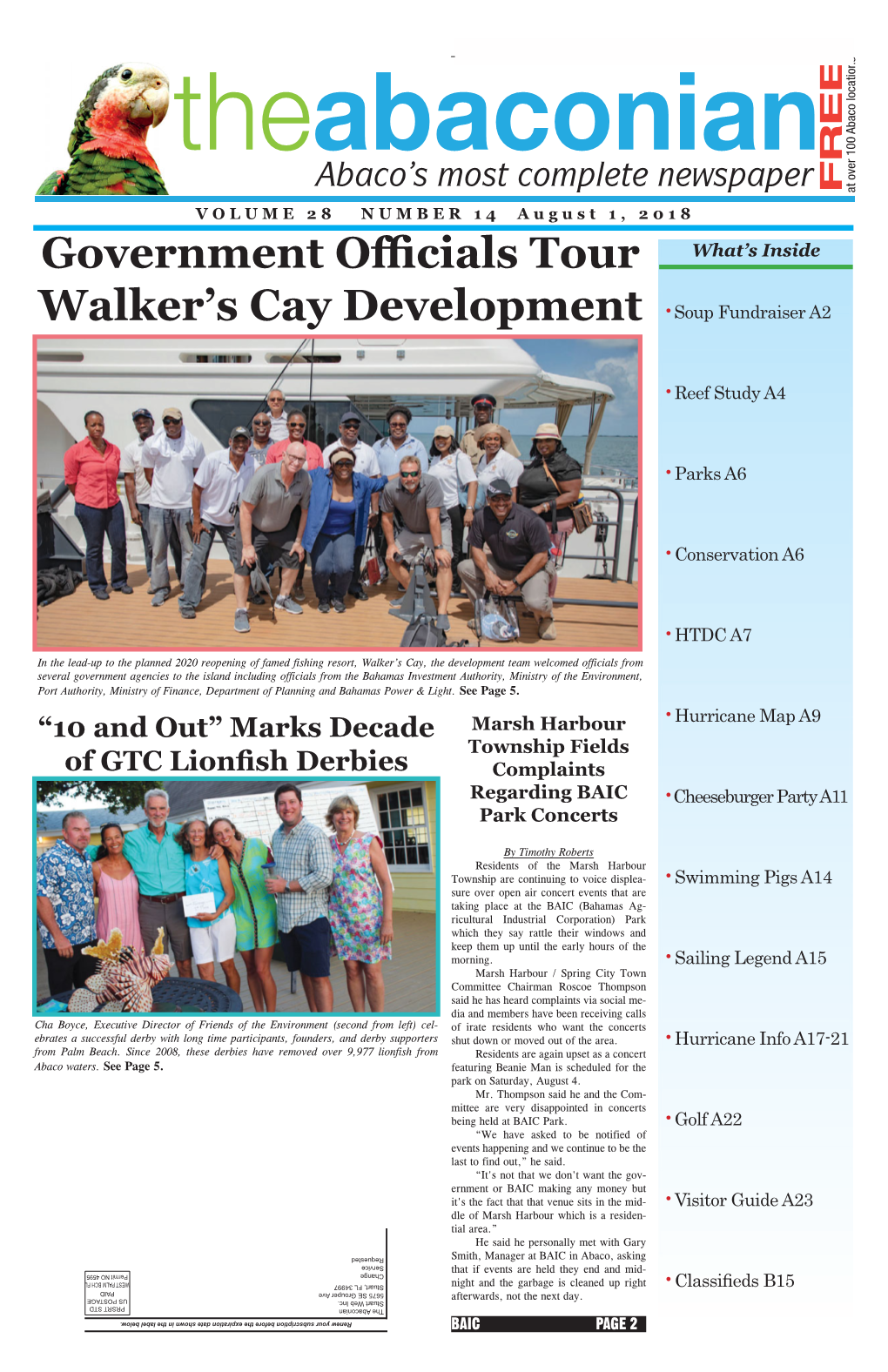 Government Oɤcials Tour Walker's Cay Development