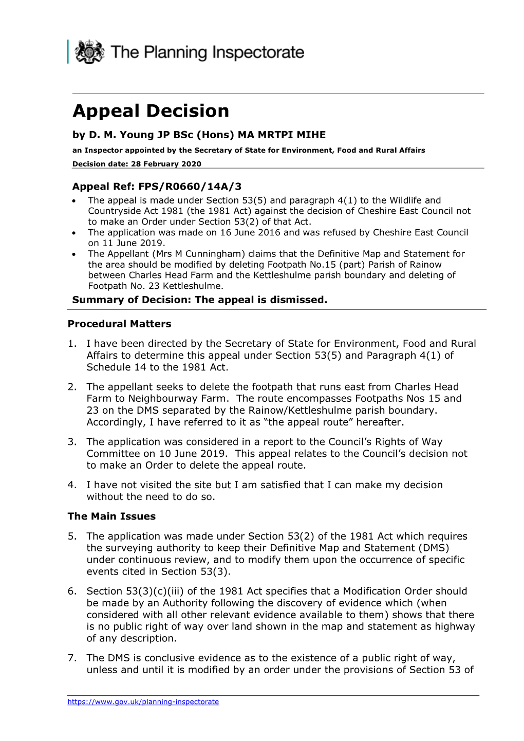 FPS/R0660/14A/3 Decision Date