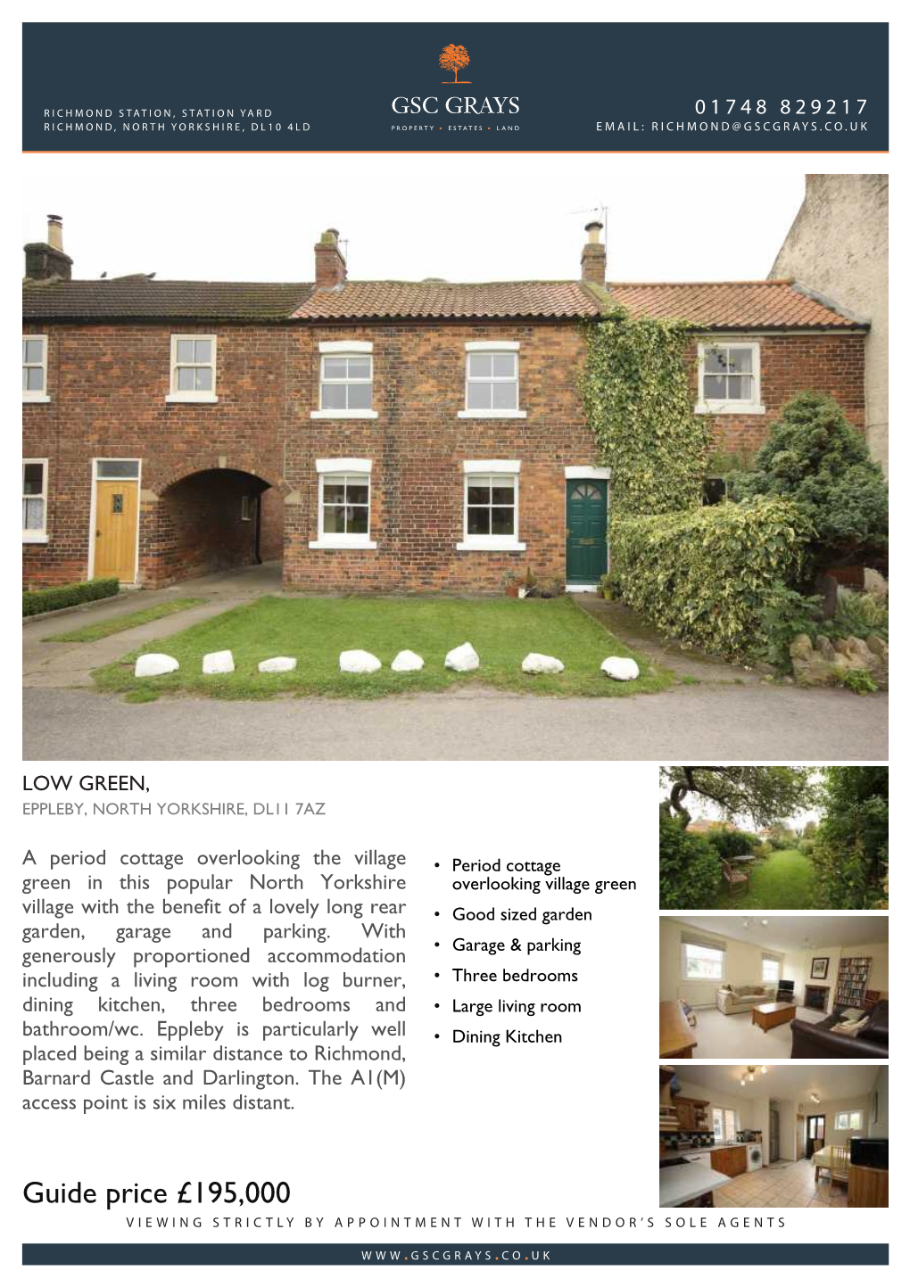 Guide Price £195,000 Viewing Strictly by Appointment with the Vendor’S Sole Agents