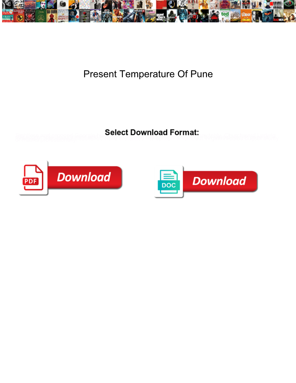 Present Temperature of Pune