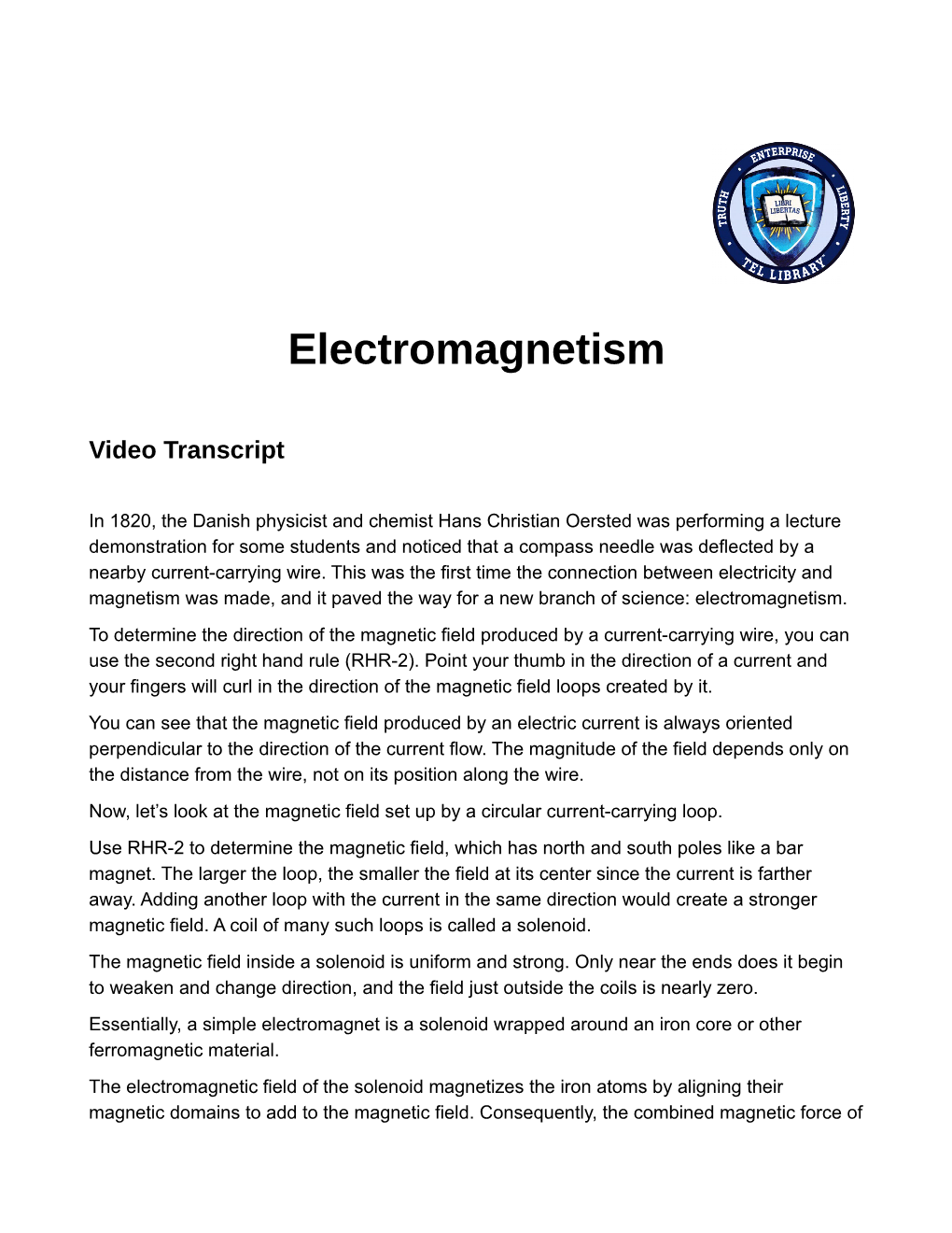 Electromagnetism