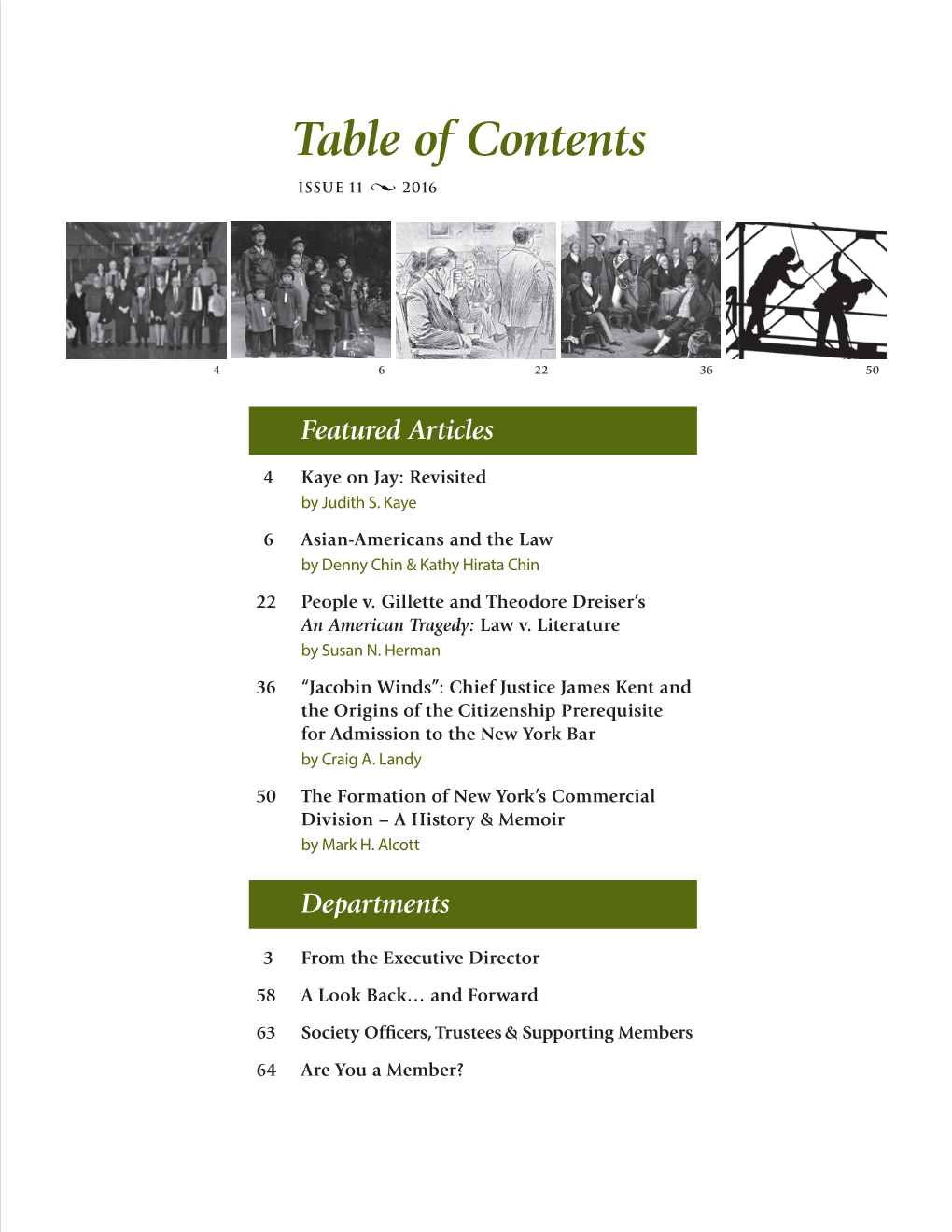 Table of Contents