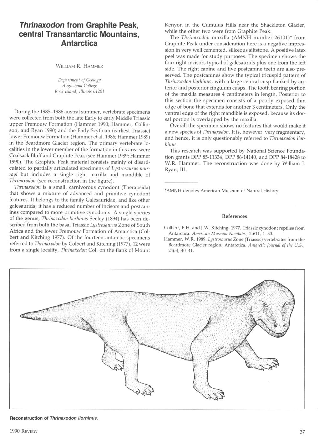 Thrinaxodon from Graphite Peak, Central Transantarctic Mountains