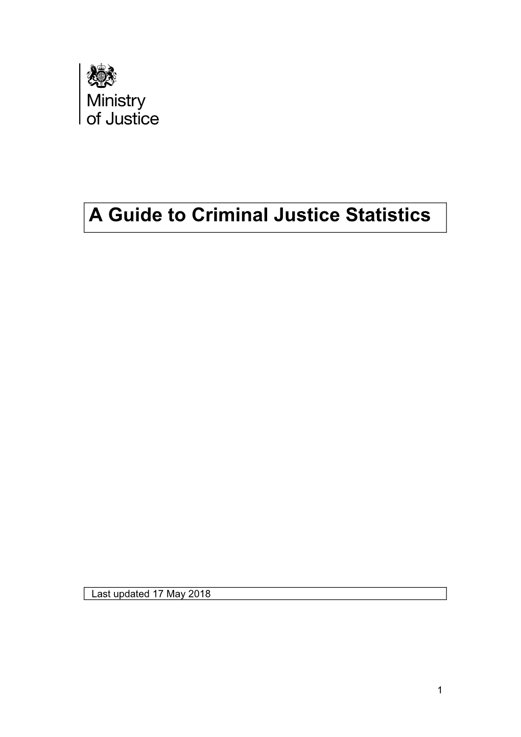 Guide to Criminal Justice Statistics: December 2017