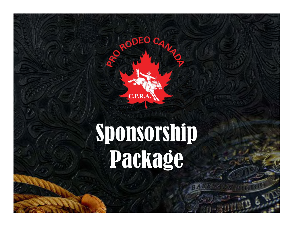 The 2021 CPRA Sponsorship Package