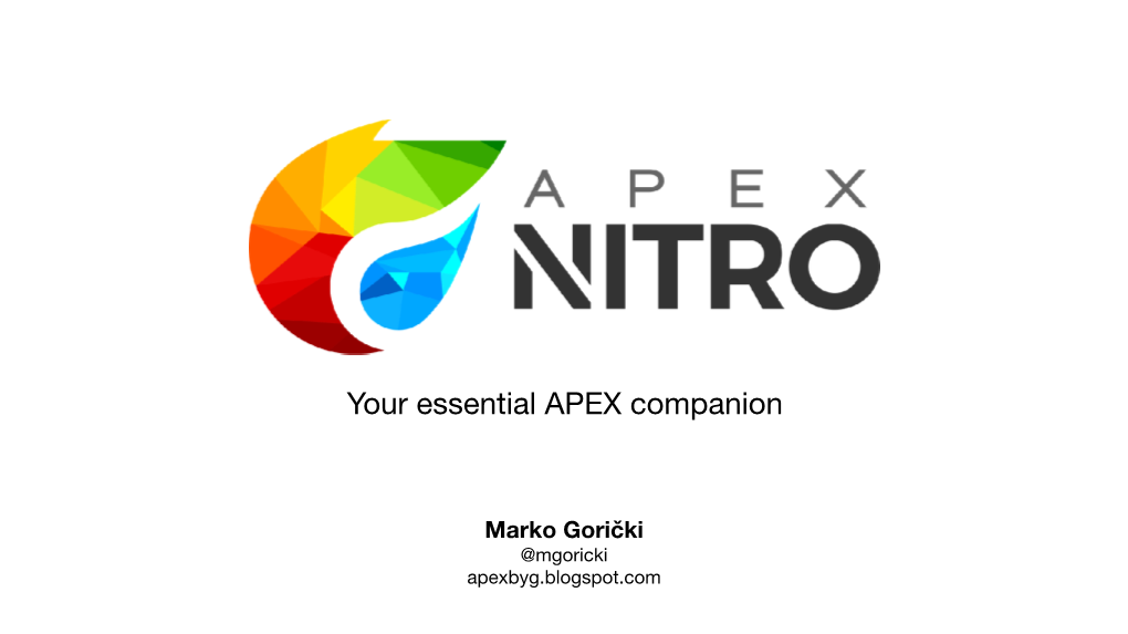 Your Essential APEX Companion