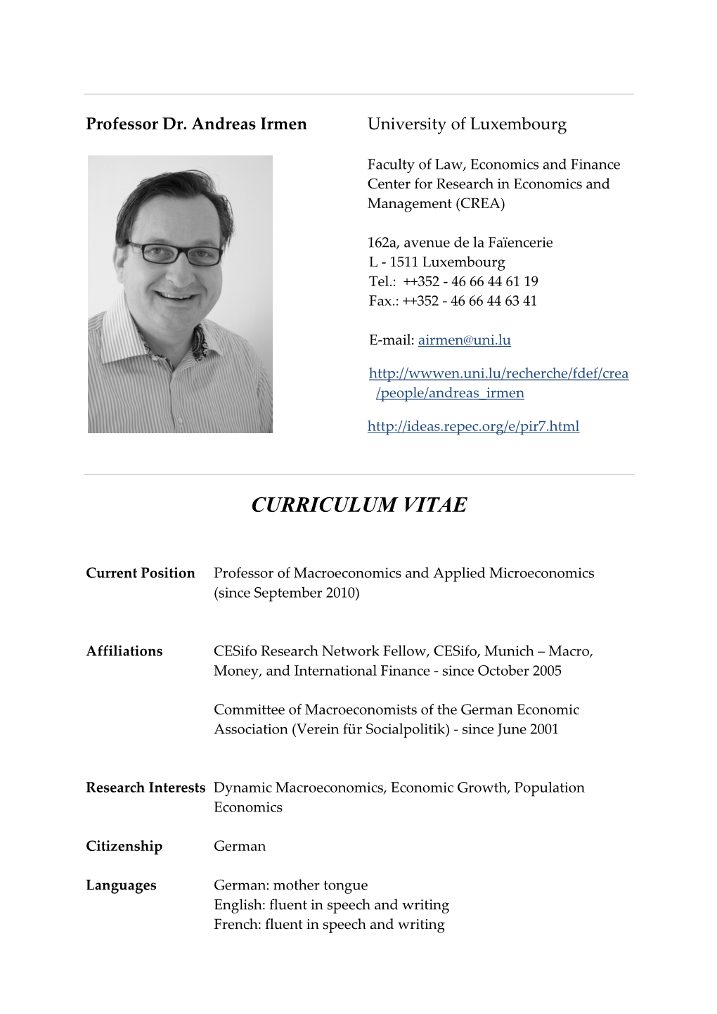 Curriculum Vitae