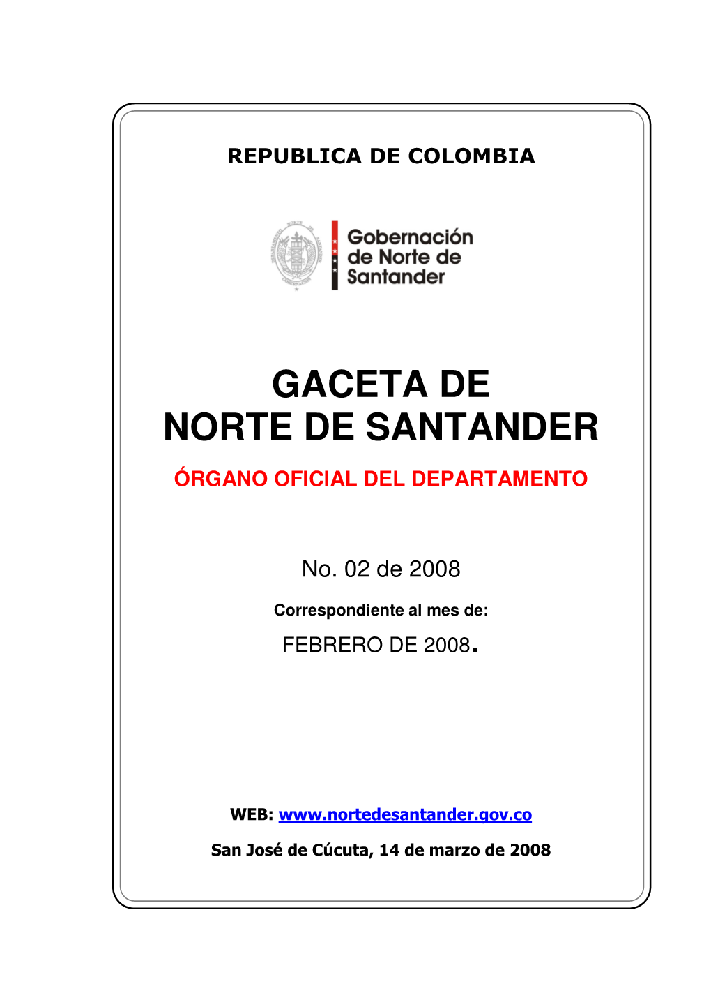 Gaceta De Norte De Santander