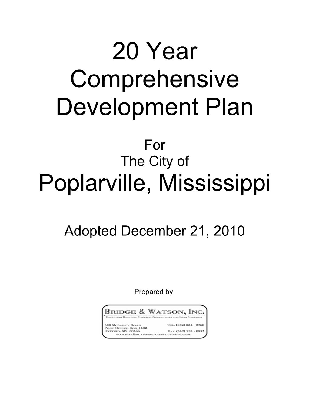 Comprehensive Development Plan