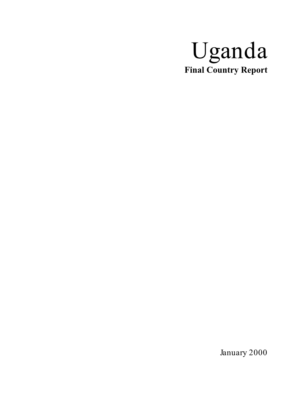 Uganda Final Country Report