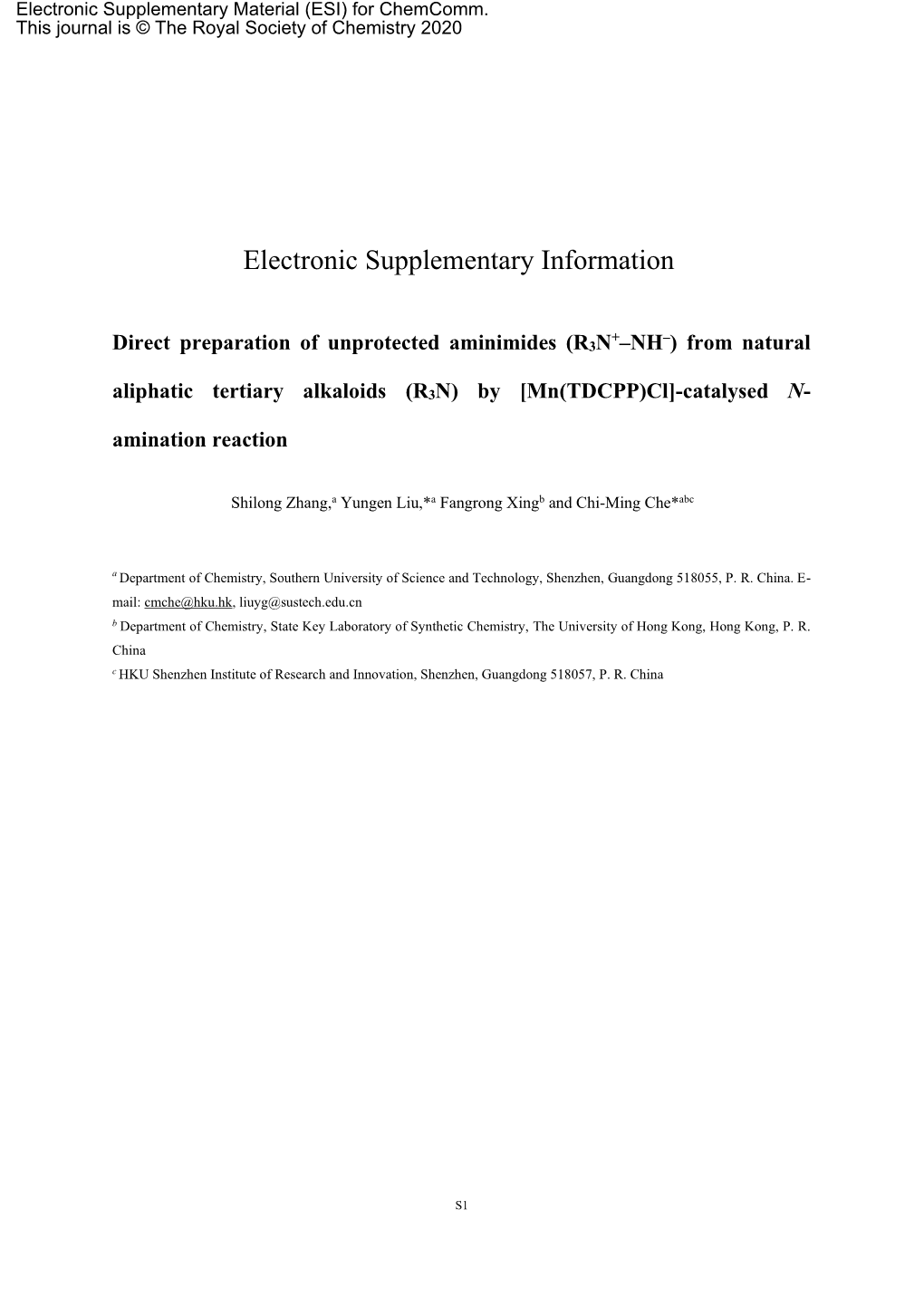 Electronic Supplementary Information