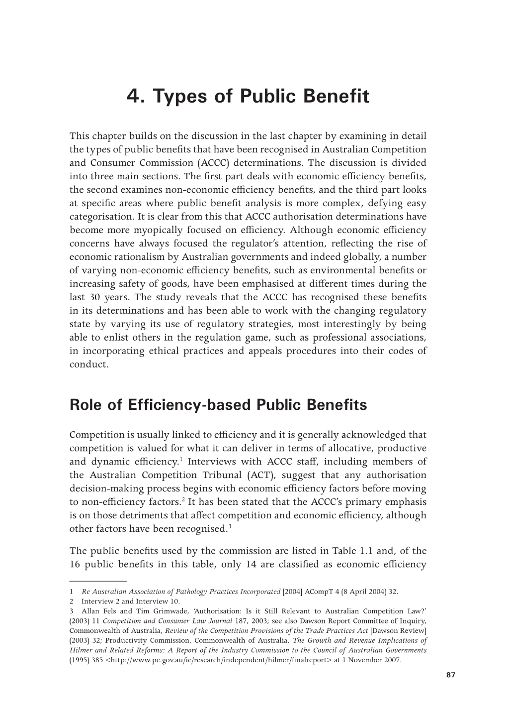 4. Types of Public Benefit