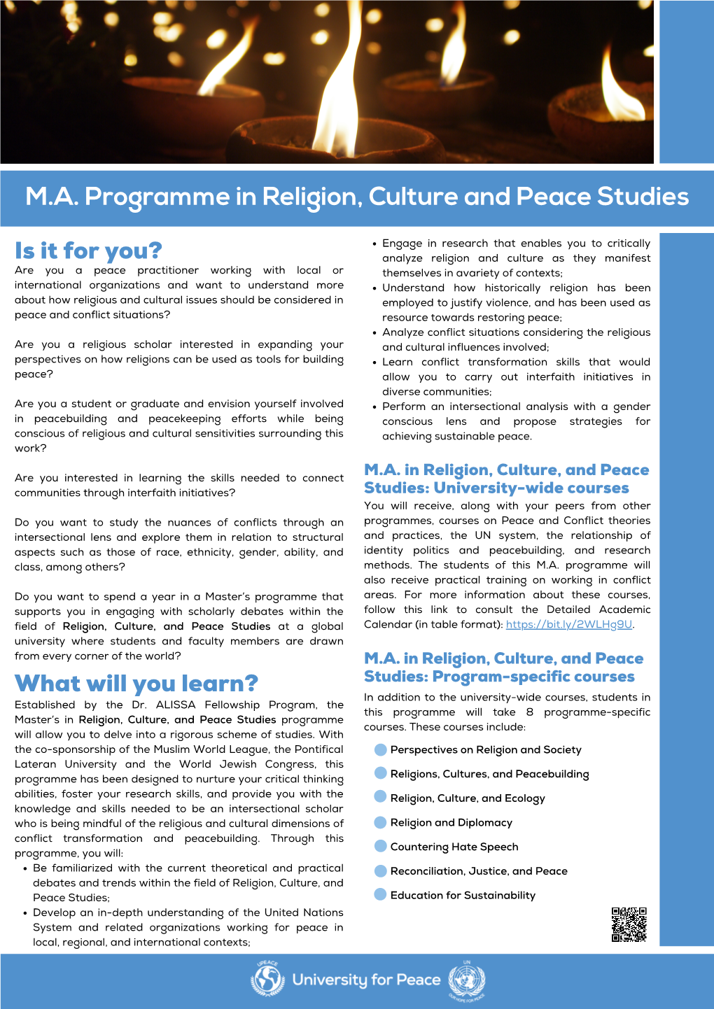 MA Programme in Religion, Culture and Peace Studies