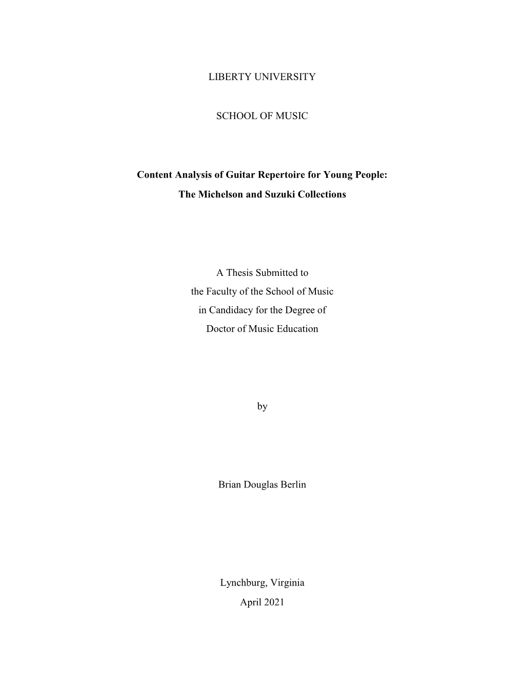 Content Analysis of Guitar Repertoire for Young People: the Michelson and Suzuki Collections