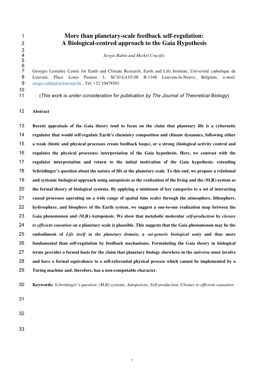 More Than Planetary-Scale Feedback Self-Regulation