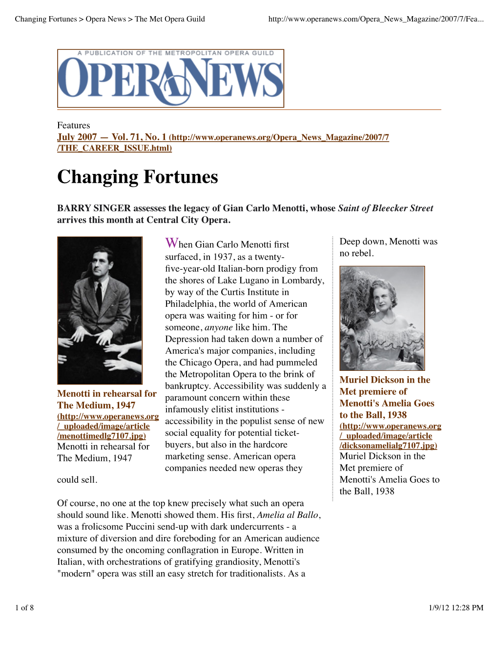 Changing Fortunes > Opera News > the Met Opera Guild