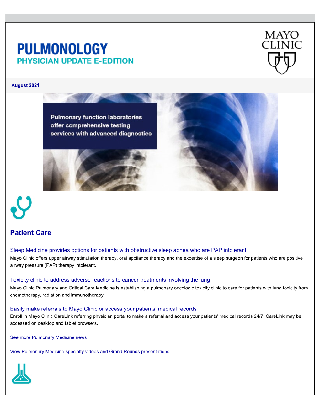 Mayo Clinic Pulmonology Physician Update