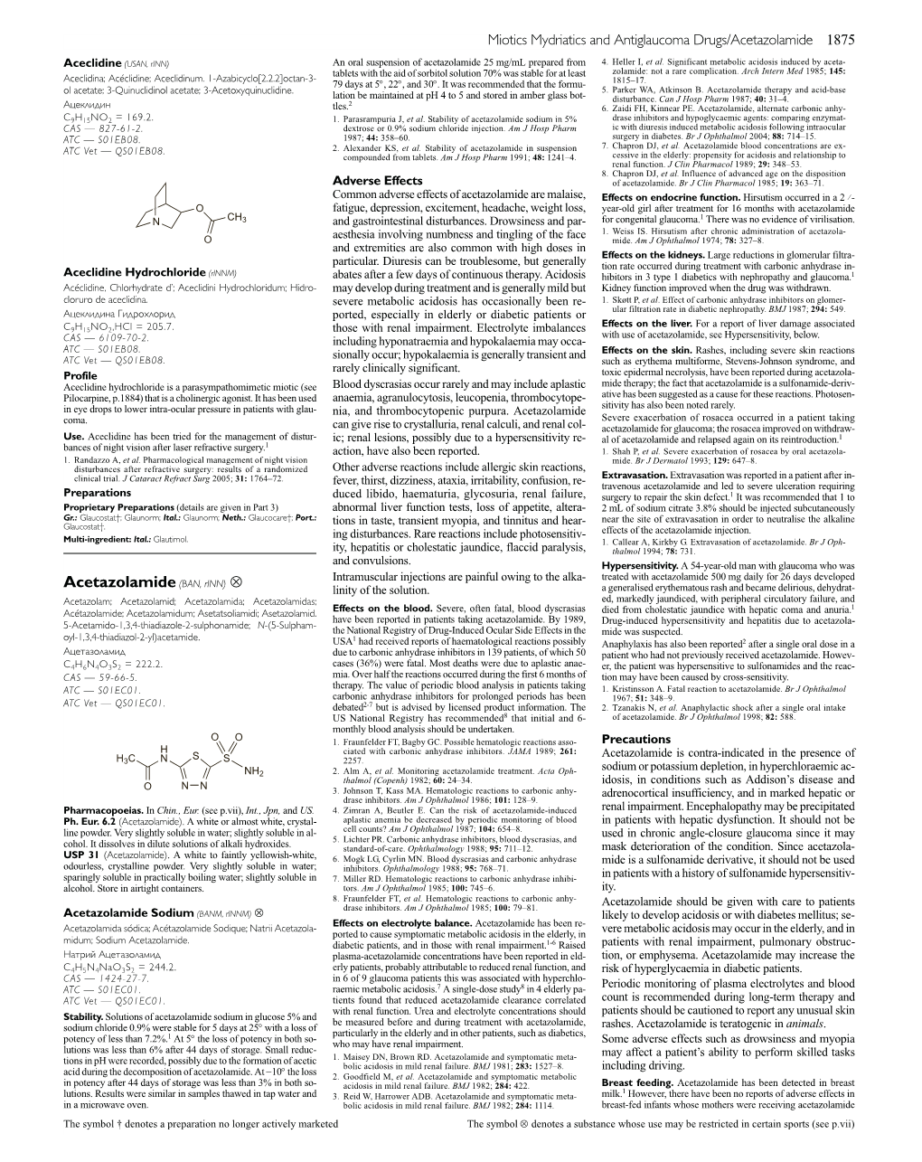 Aceclidine Hydrochloride (Rinnm) Abates After a Few Days of Continuous Therapy